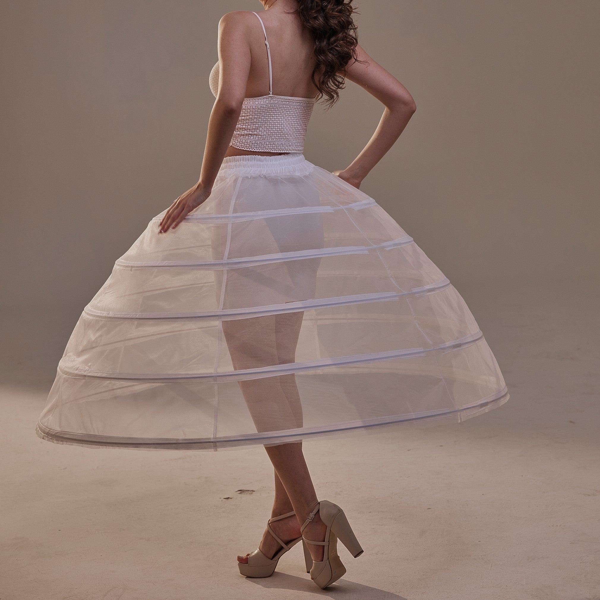 Short Crinoline Petticoat Skirt , Hoop Skirt for Wedding Dress & Quinceañera – Bridal Port, view 8