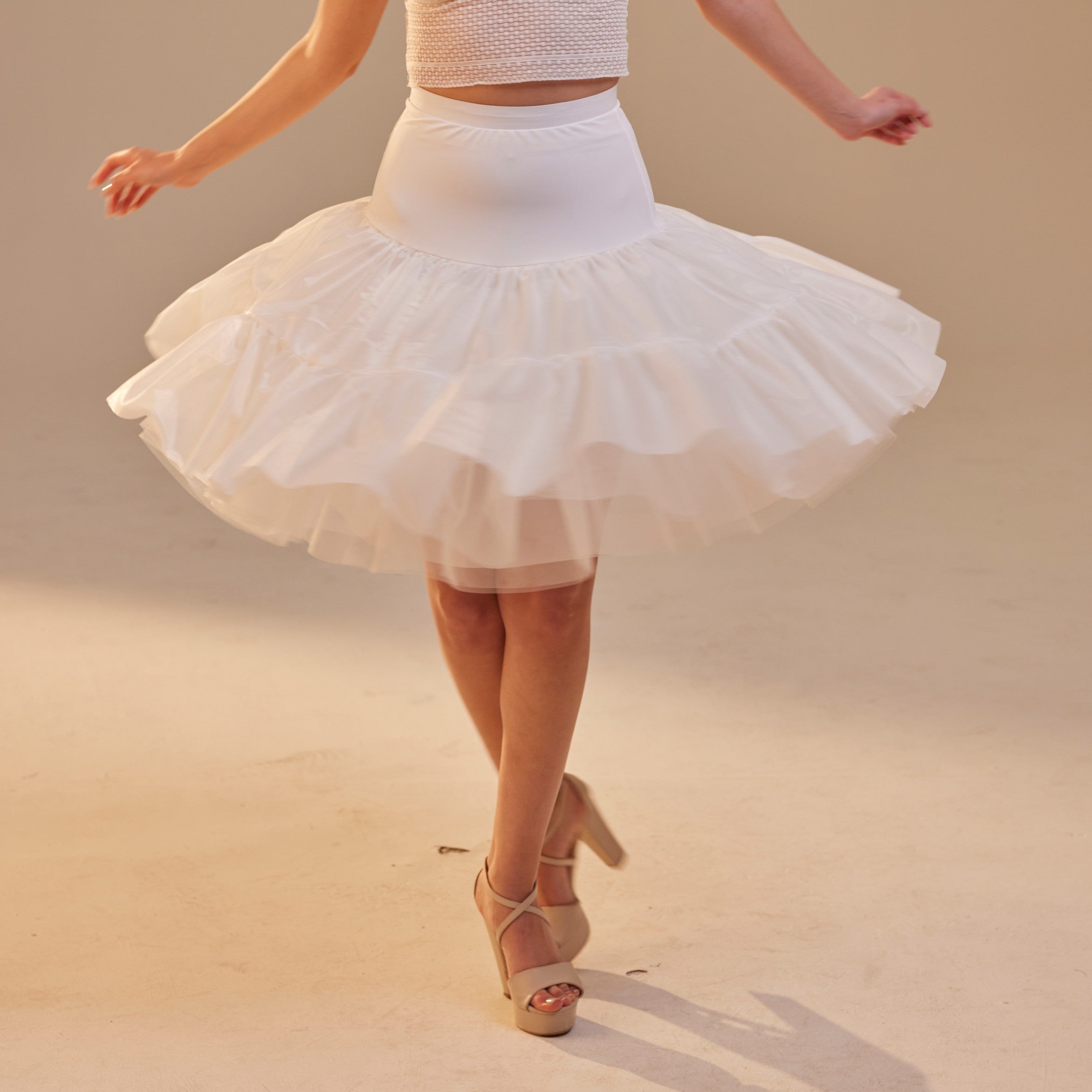 Short Petticoat Skirt with Corsage , Fluffy Layered Petticoat for Wedding, Party & Everyday Wear – Bridal Port