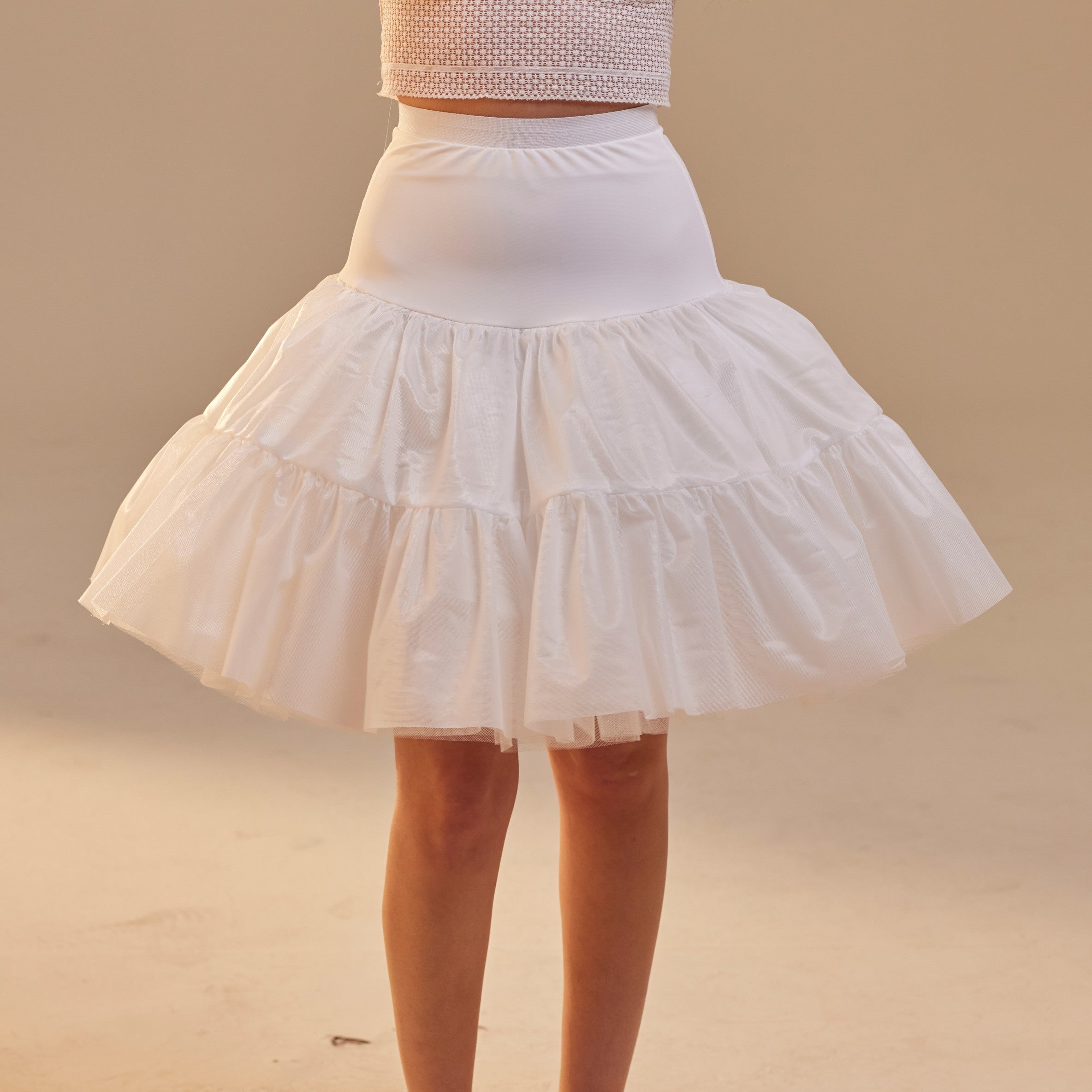 Short Petticoat Skirt with Corsage , Fluffy Layered Petticoat for Wedding, Party & Everyday Wear – Bridal Port, view 5