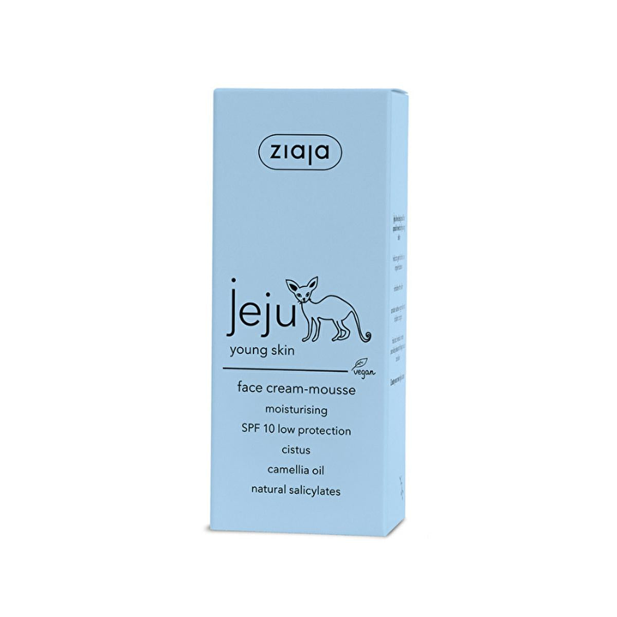 Ziaja Moisturizing Face Cream with SPF10 - Hydrating, Non-Greasy, and Perfect as Makeup Base for Acne-Prone Skin