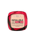 Loreal Paris Infaillible 24H Fresh Wear Powder Foundation Makeup - Long Lasting, Natural Finish, Rose Sand Shade