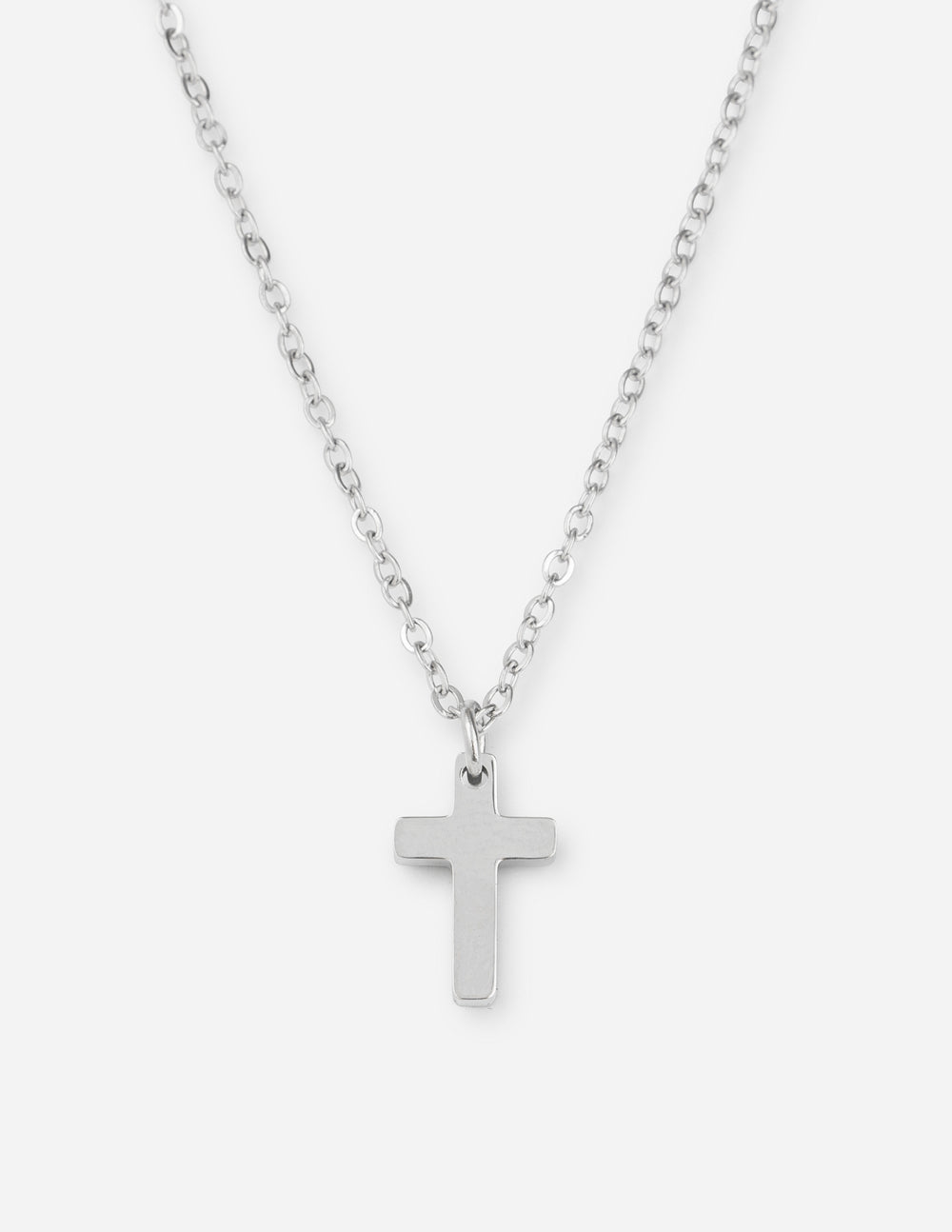 Elevated Faith Silver Cross Necklace — main product shot