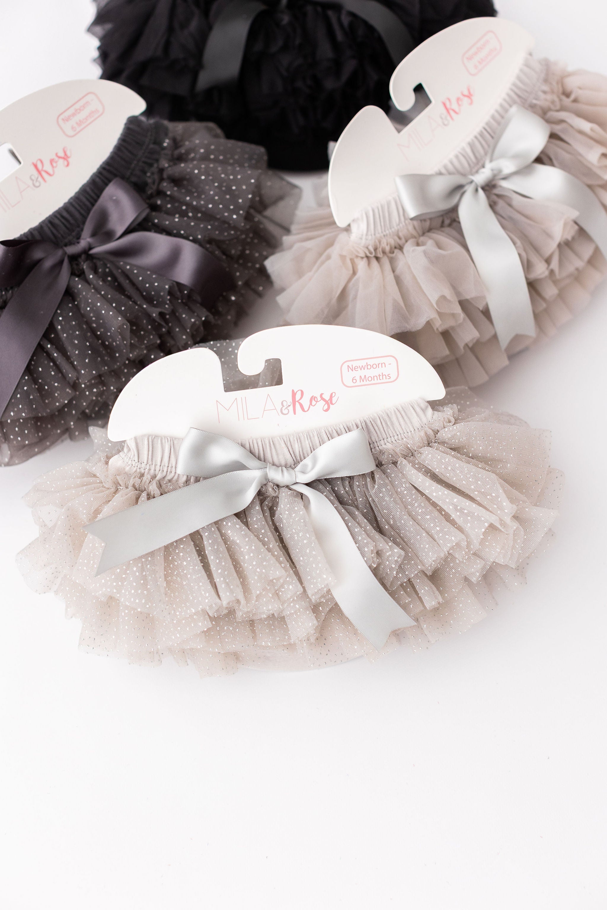 Mila & Rose ® SALE Silver Glitter Ruffle Tutu Bloomer — lifestyle context
