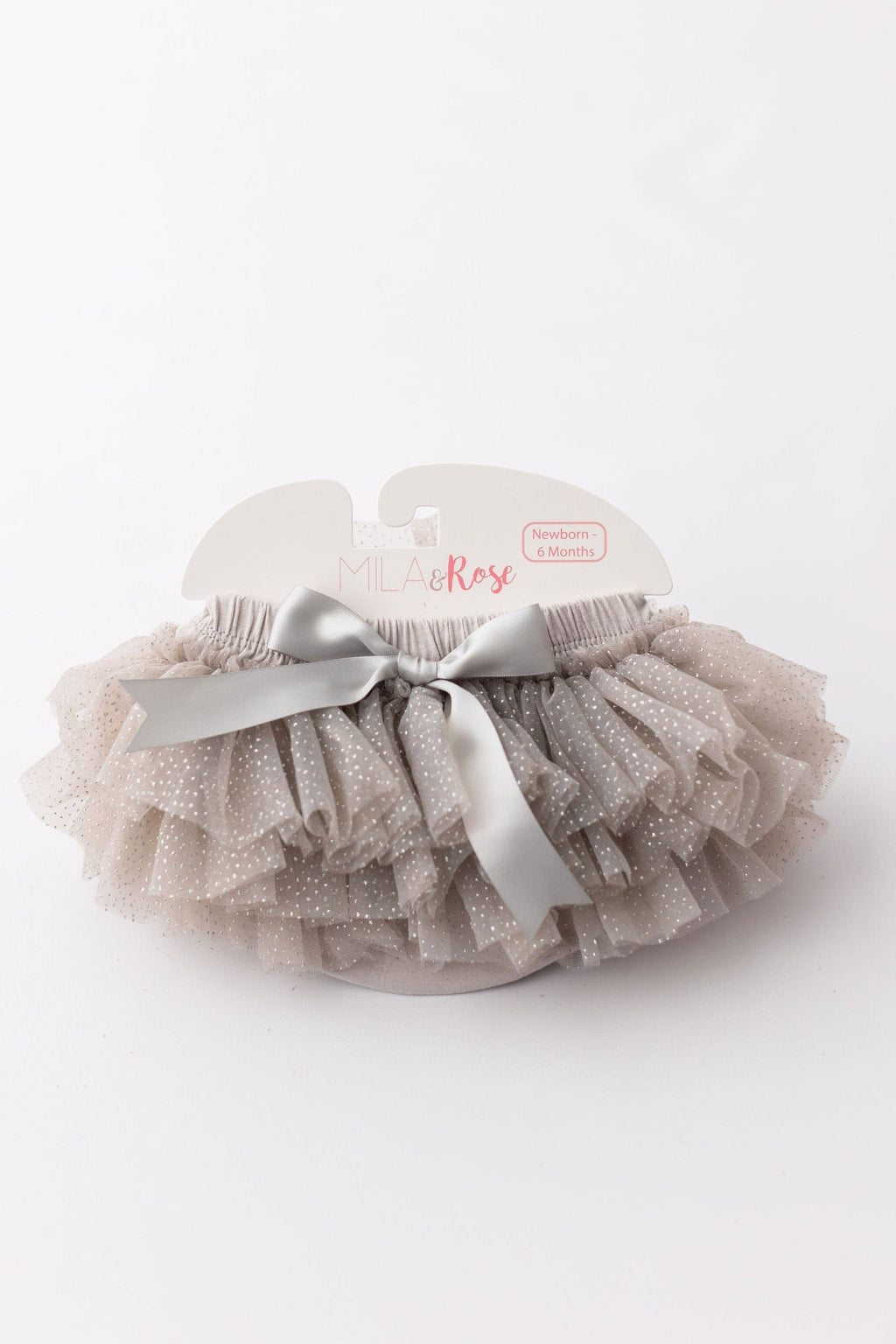 Mila & Rose ® SALE Silver Glitter Ruffle Tutu Bloomer — main product shot