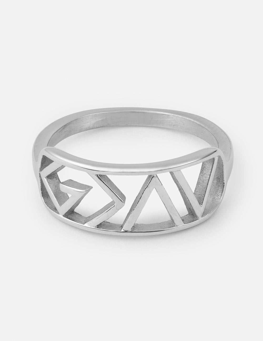 Elevated Faith Silver Highs and Lows Statement Ring — main product shot