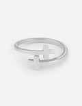 Elevated Faith Silver Wrapped Cross Ring — main product shot