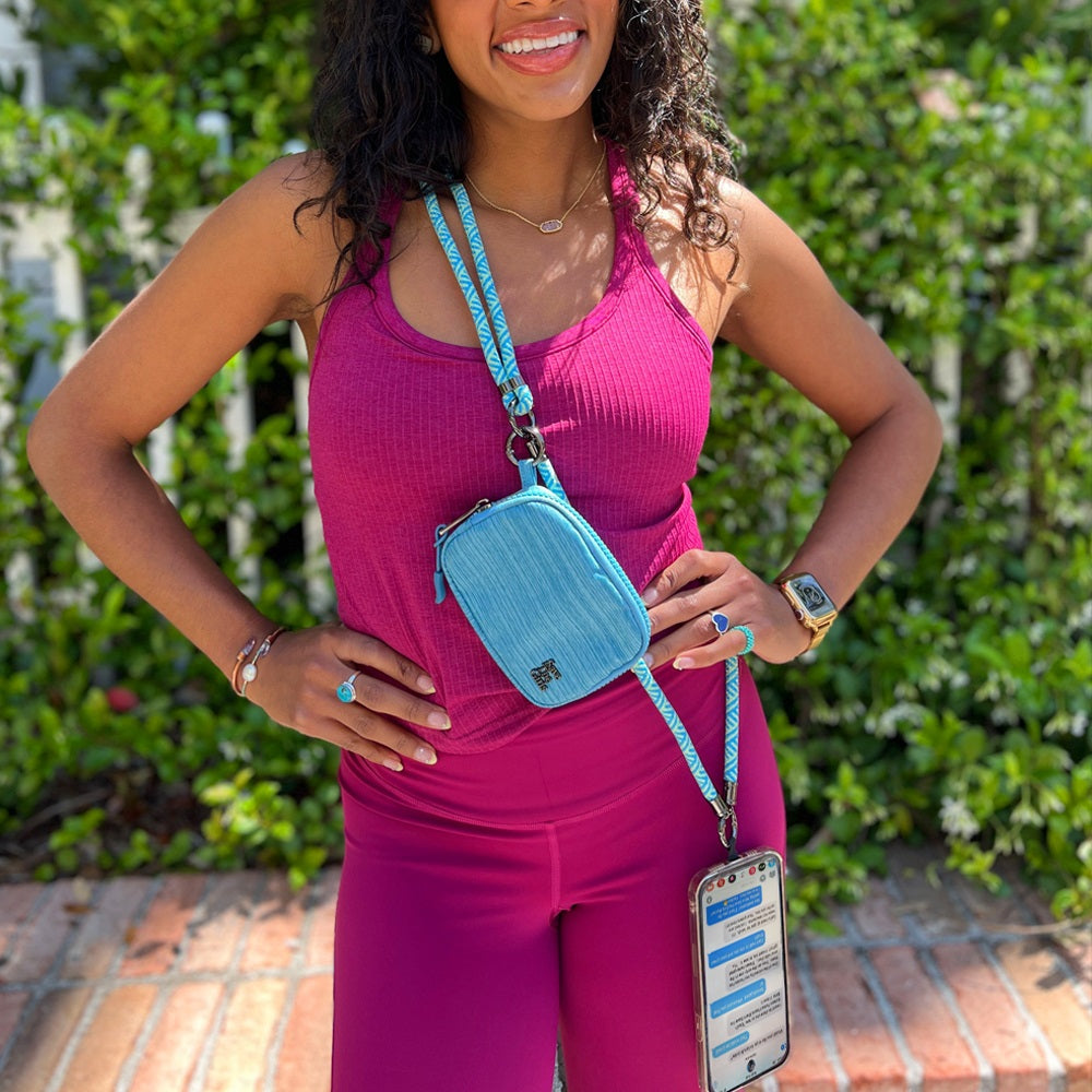 SaveTheGirls Active Crossbody w/RFID Pouch Single Rope — comparison shot