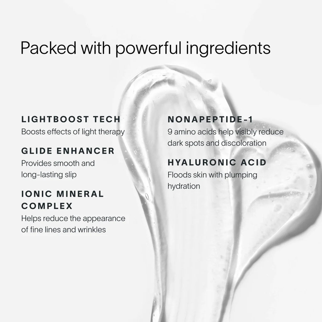 Solawave 4-in-1 Red Light Therapy Wand & Activating Serum Kit — product on model