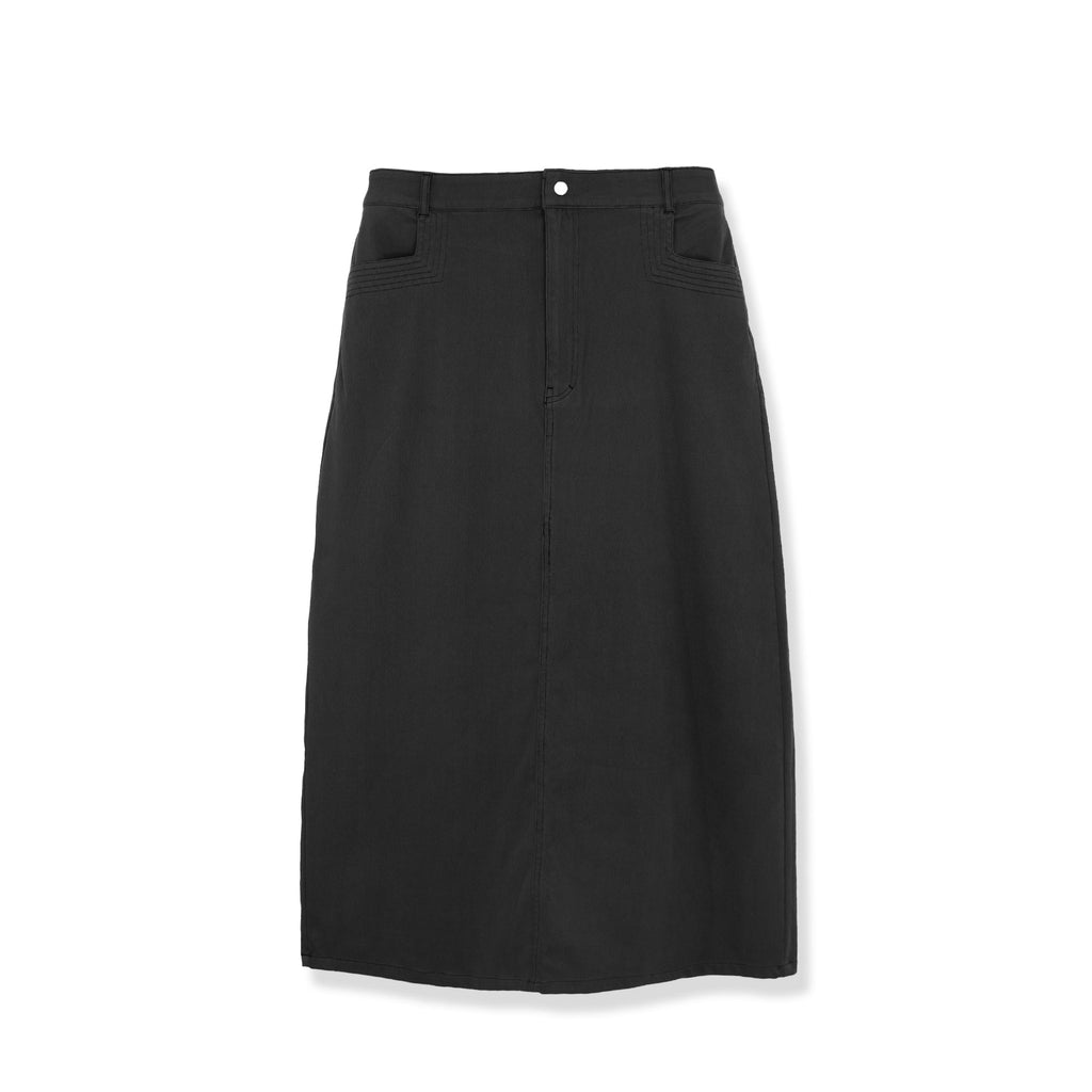 profile-nyc STRETCH COLORED DENIM  SKIRT — comparison shot