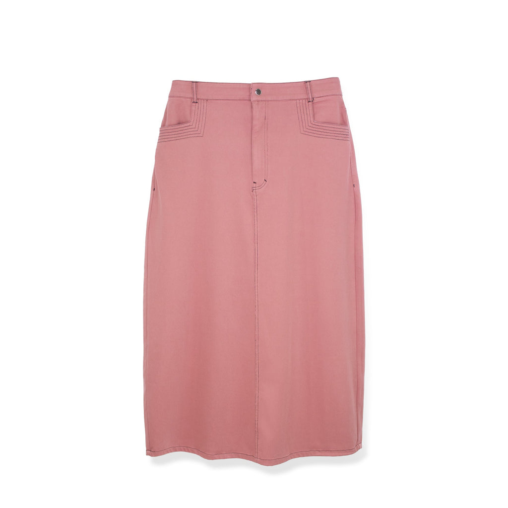 profile-nyc STRETCH COLORED DENIM  SKIRT — size reference