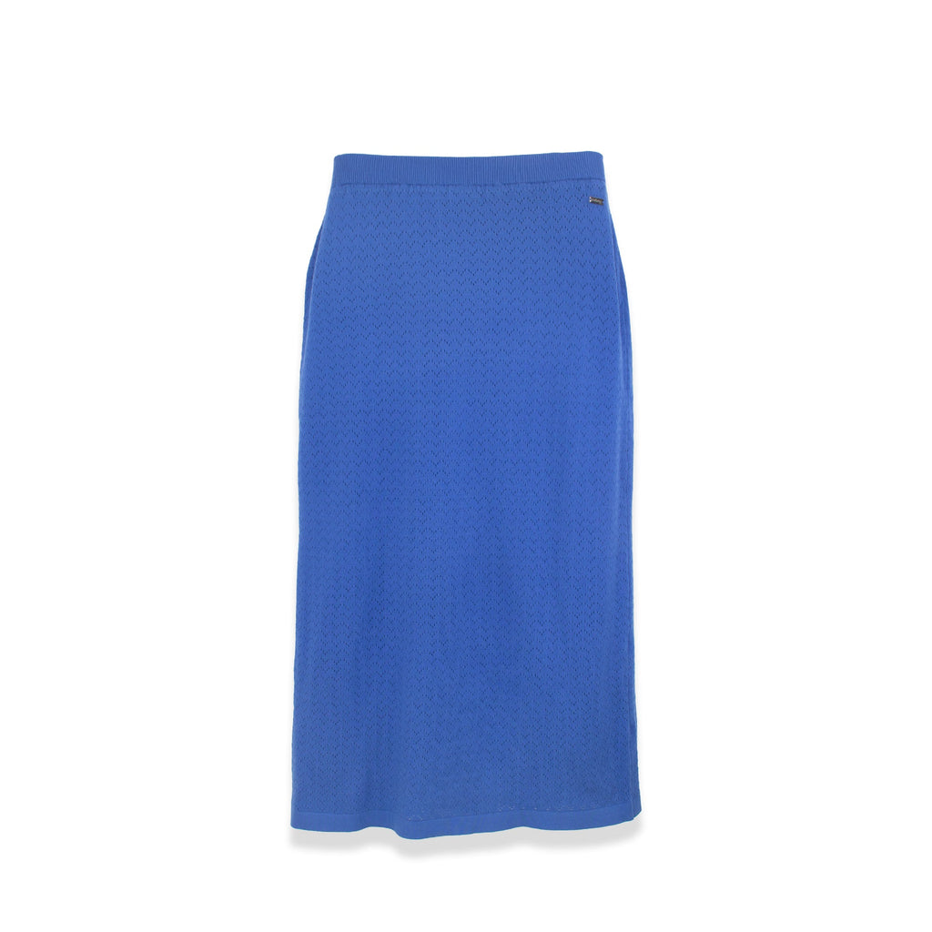 profile-nyc EYELET KNIT SKIRT — lifestyle context
