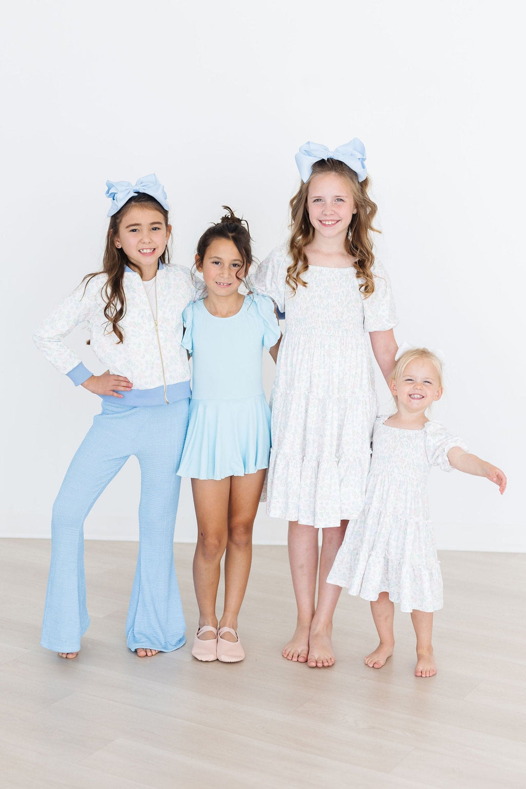 Mila & Rose ® Sky Blue Scrunchy Bells — lifestyle context