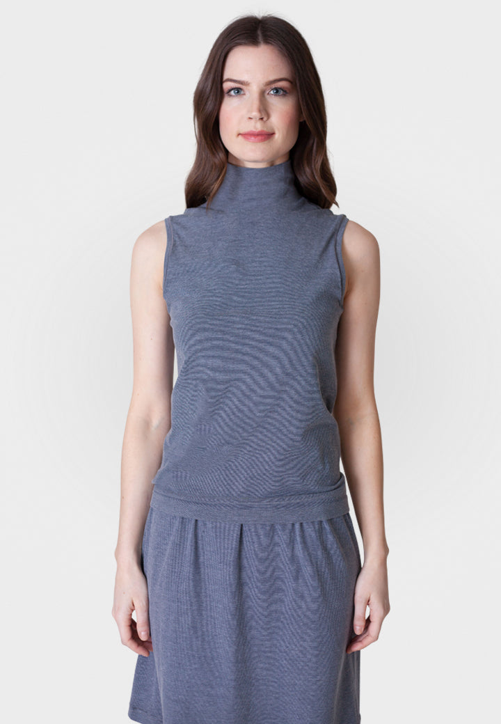 Buki Sleeveless Turtleneck Shirt — back view