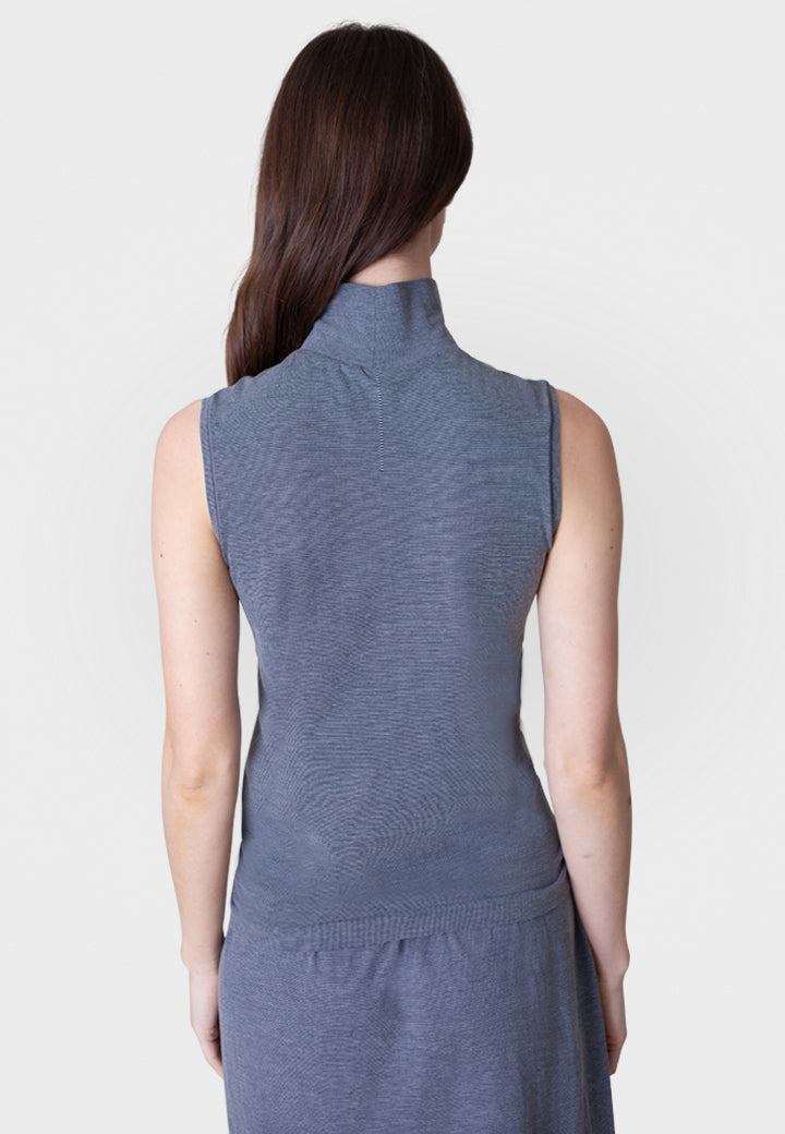 Buki Sleeveless Turtleneck Shirt — in-use photo