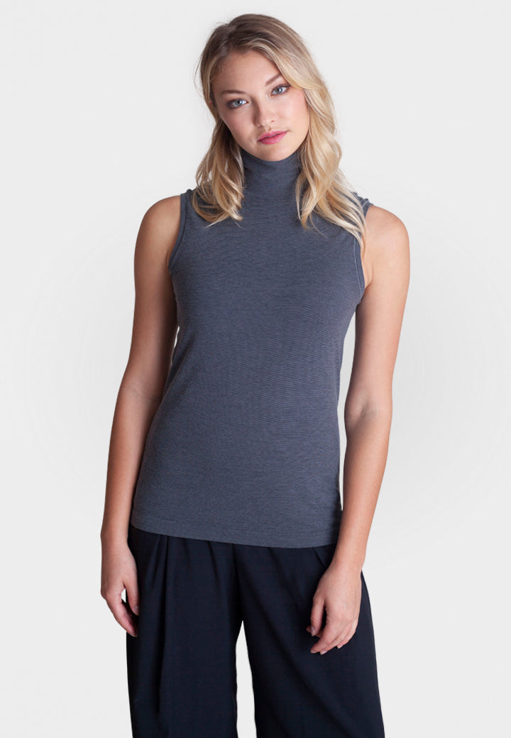 Buki Sleeveless Turtleneck Shirt — lifestyle context