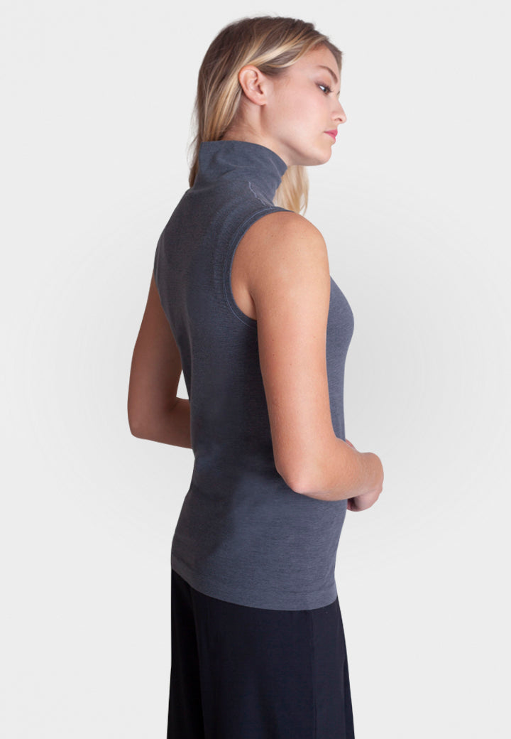 Buki Sleeveless Turtleneck Shirt — size reference