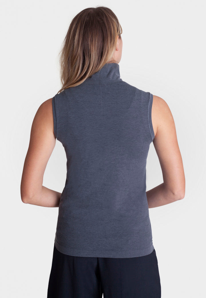 Buki Sleeveless Turtleneck Shirt — color detail