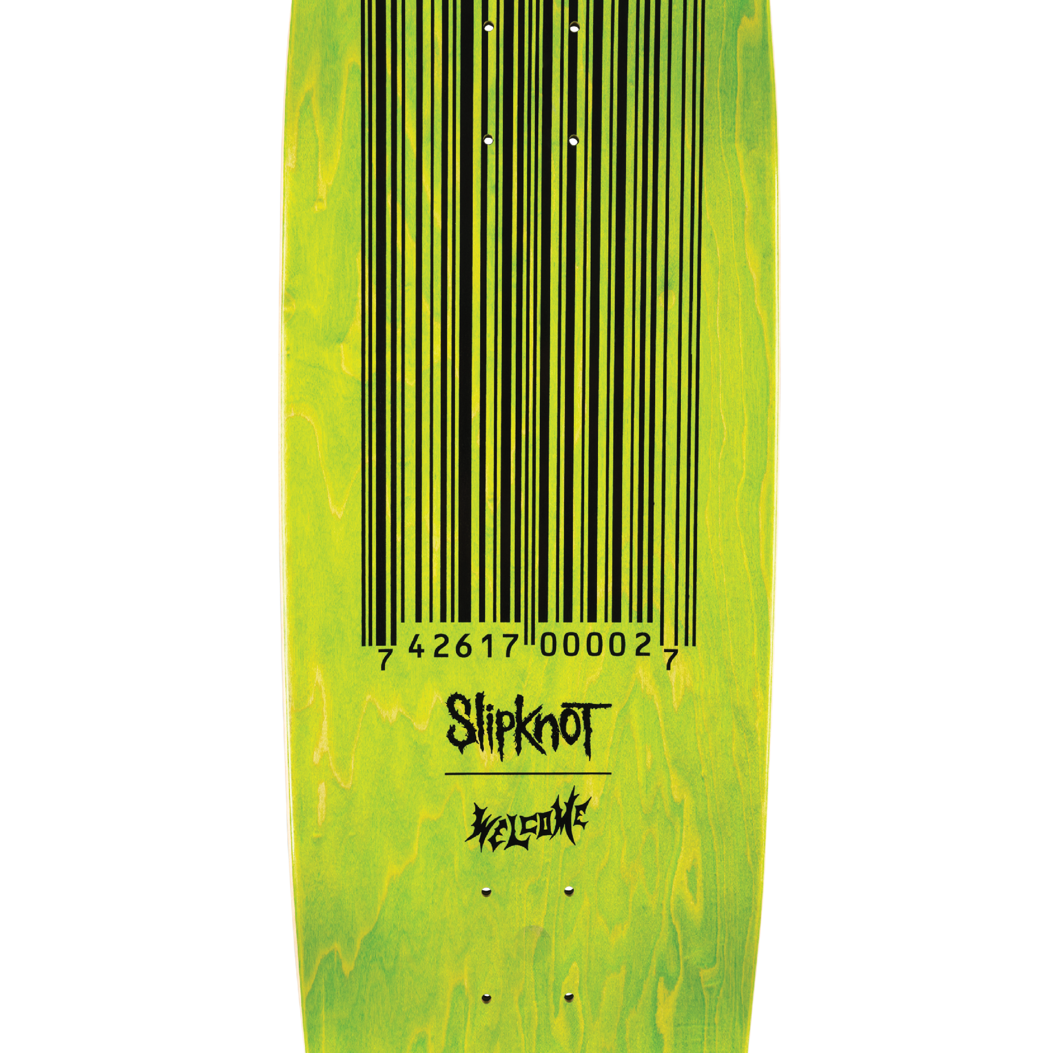 Welcome x Slipknot Oval Logo on Boline 2.0 - 9.5" Black/Green Stain