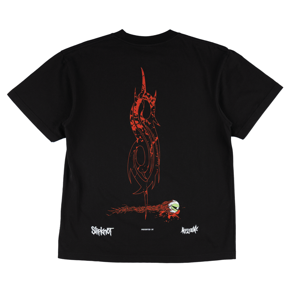 Welcome x Slipknot Spit It Out Boxy Garment-Dyed Tee - Black, detail view