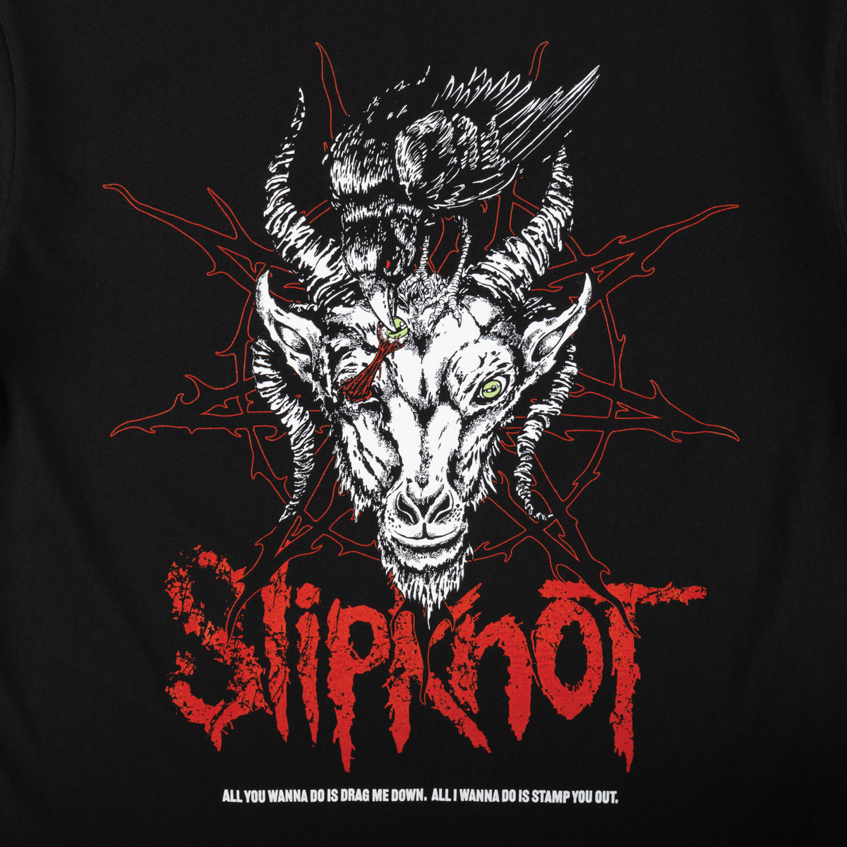 Welcome x Slipknot Spit It Out Boxy Garment-Dyed Tee - Black, alternate view