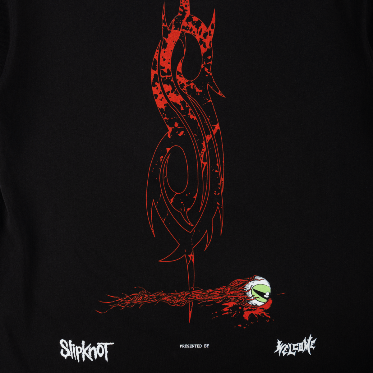Welcome x Slipknot Spit It Out Boxy Garment-Dyed Tee - Black
