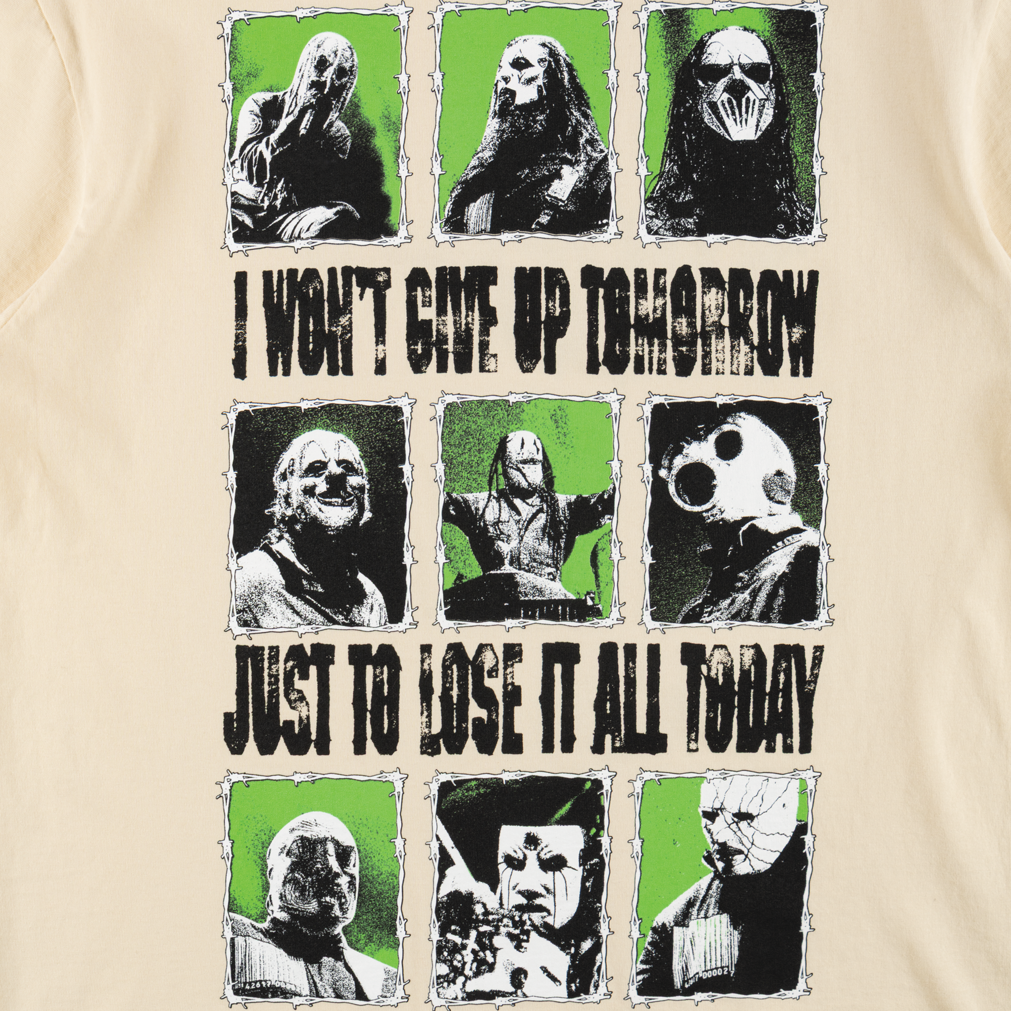 Welcome x Slipknot Tomorrow Boxy Garment-Dyed Tee - Bone