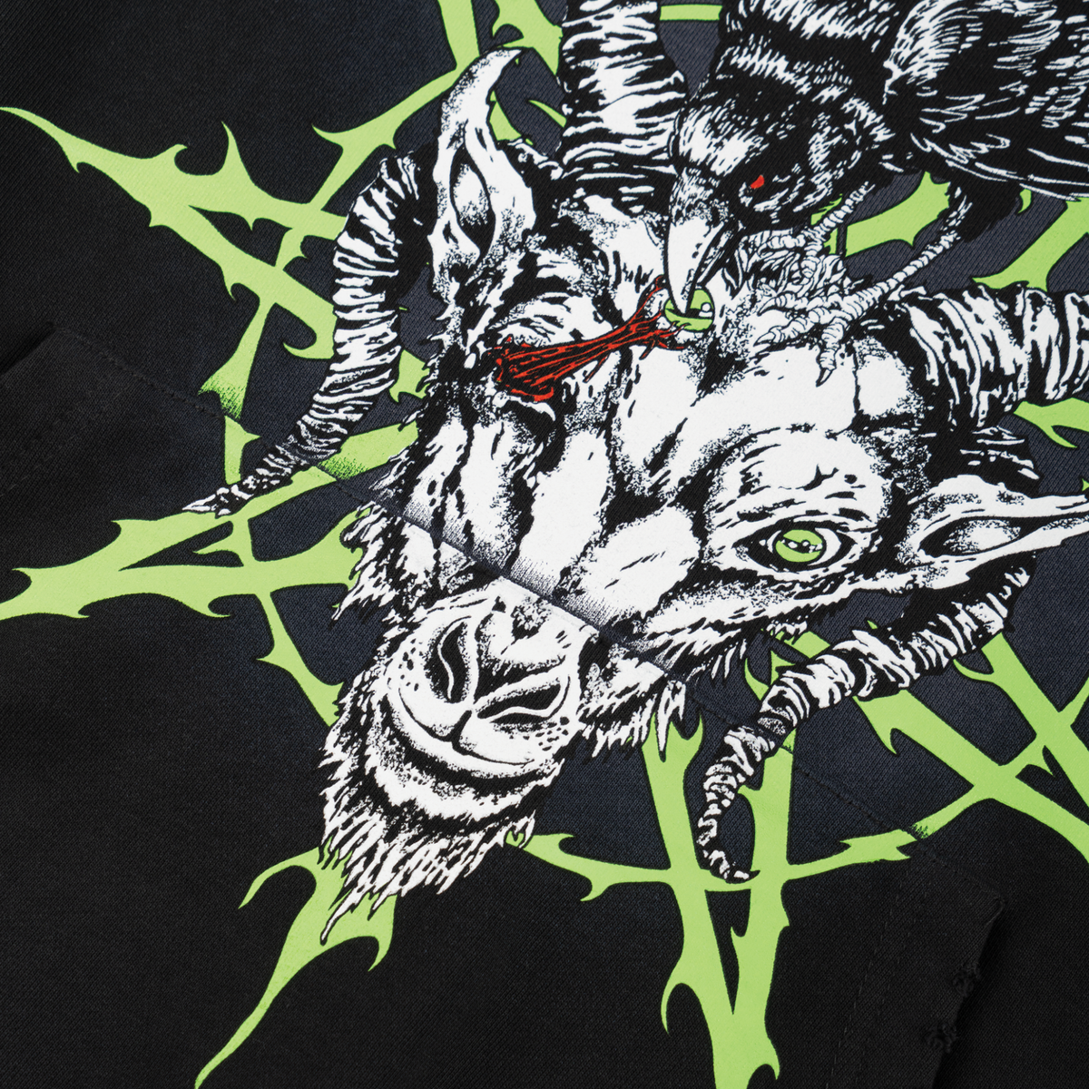 Welcome x Slipknot Ravenous Distressed Sun Fade Hoodie - Black Fade