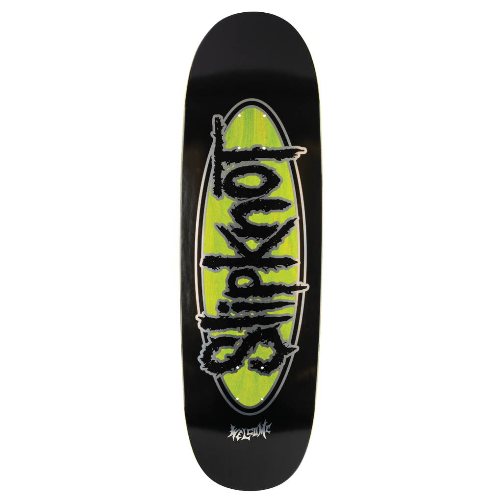Welcome x Slipknot Oval Logo on Boline 2.0 - 9.5" Black/Green Stain