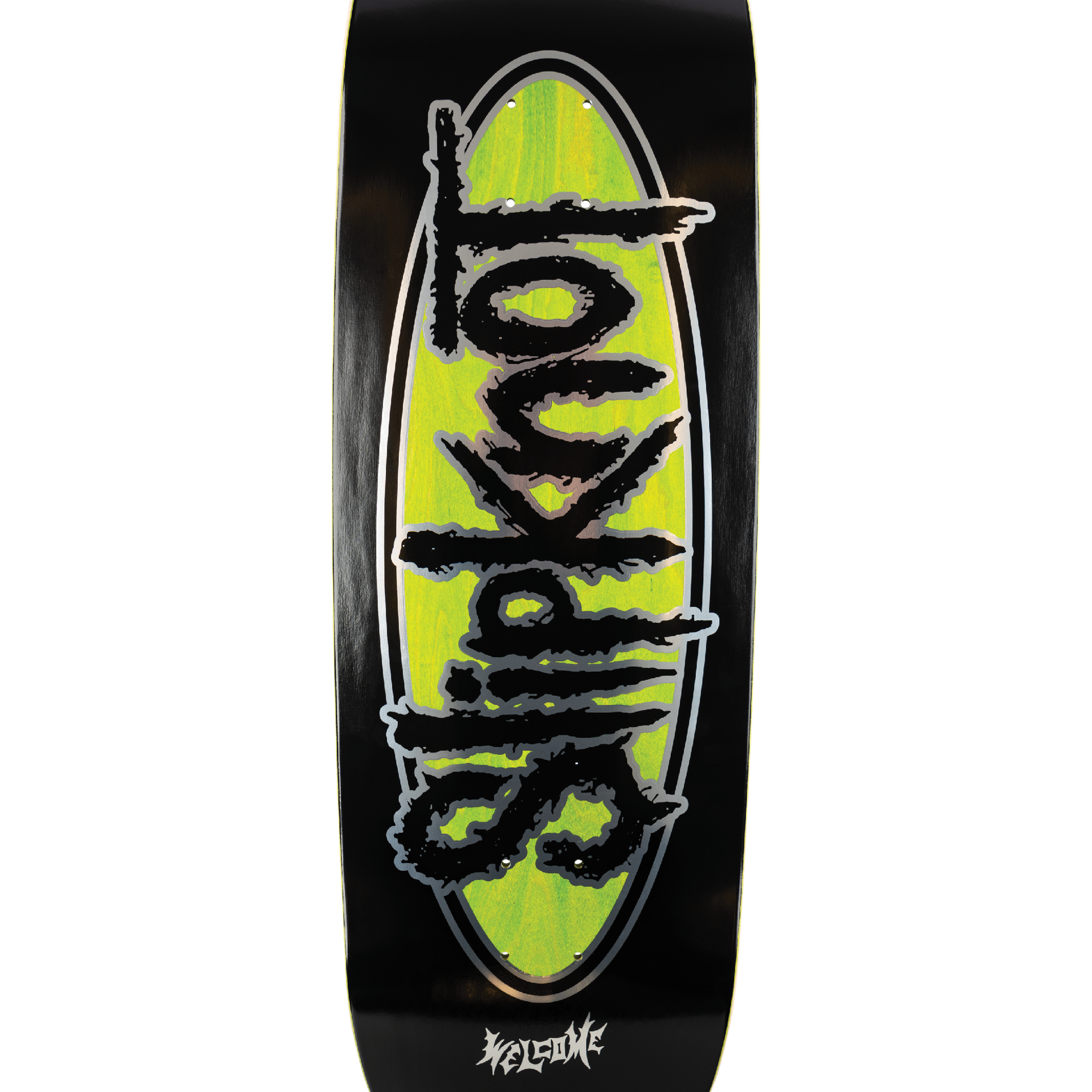 Welcome x Slipknot Oval Logo on Boline 2.0 - 9.5" Black/Green Stain