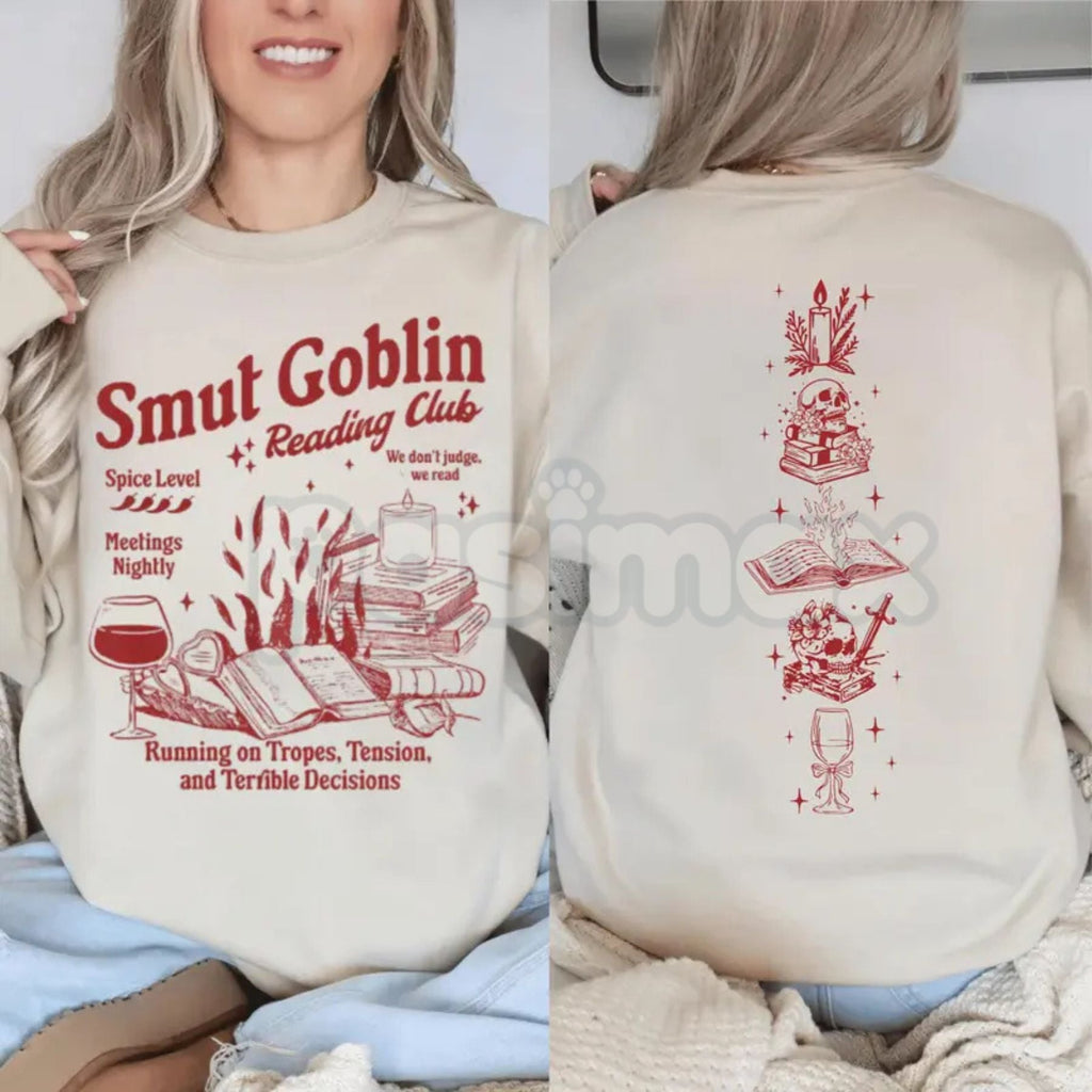 Pasimax Smut Goblin Dark Romance Shirt Sweatshirt | Spicy Romantasy Bookish Crewneck | Funny Reader Gift | Fantasy Bookworm A