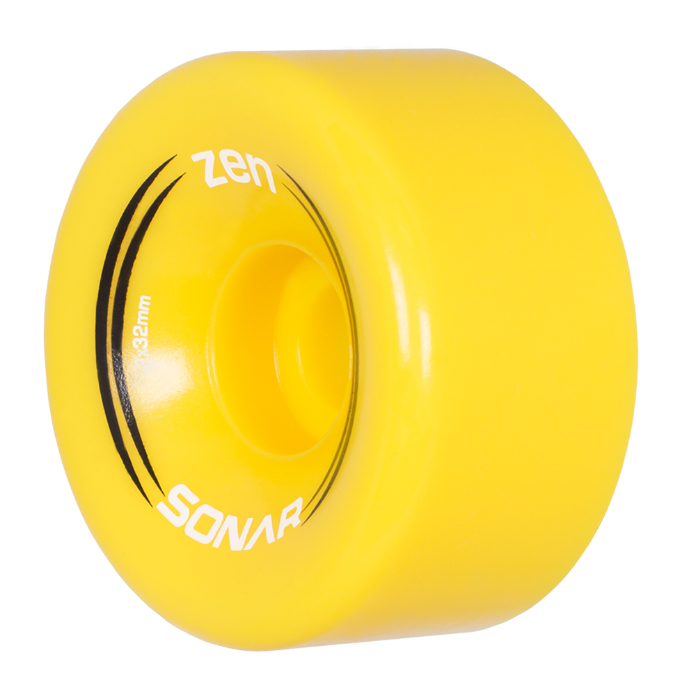 Sonar Zen Roller Skate Wheels 62mm 85a - Yellow (4 Pack)