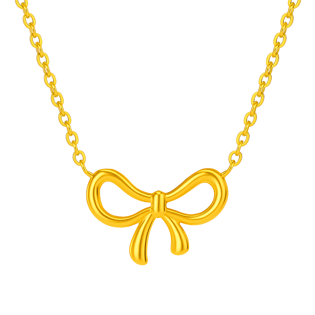 SORI STYLE Elegant Bow Pendant Necklace.. — main product shot