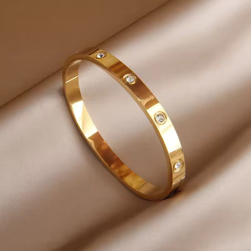 Crystal Love Bangle Bracelet - Sori Style — view 4
