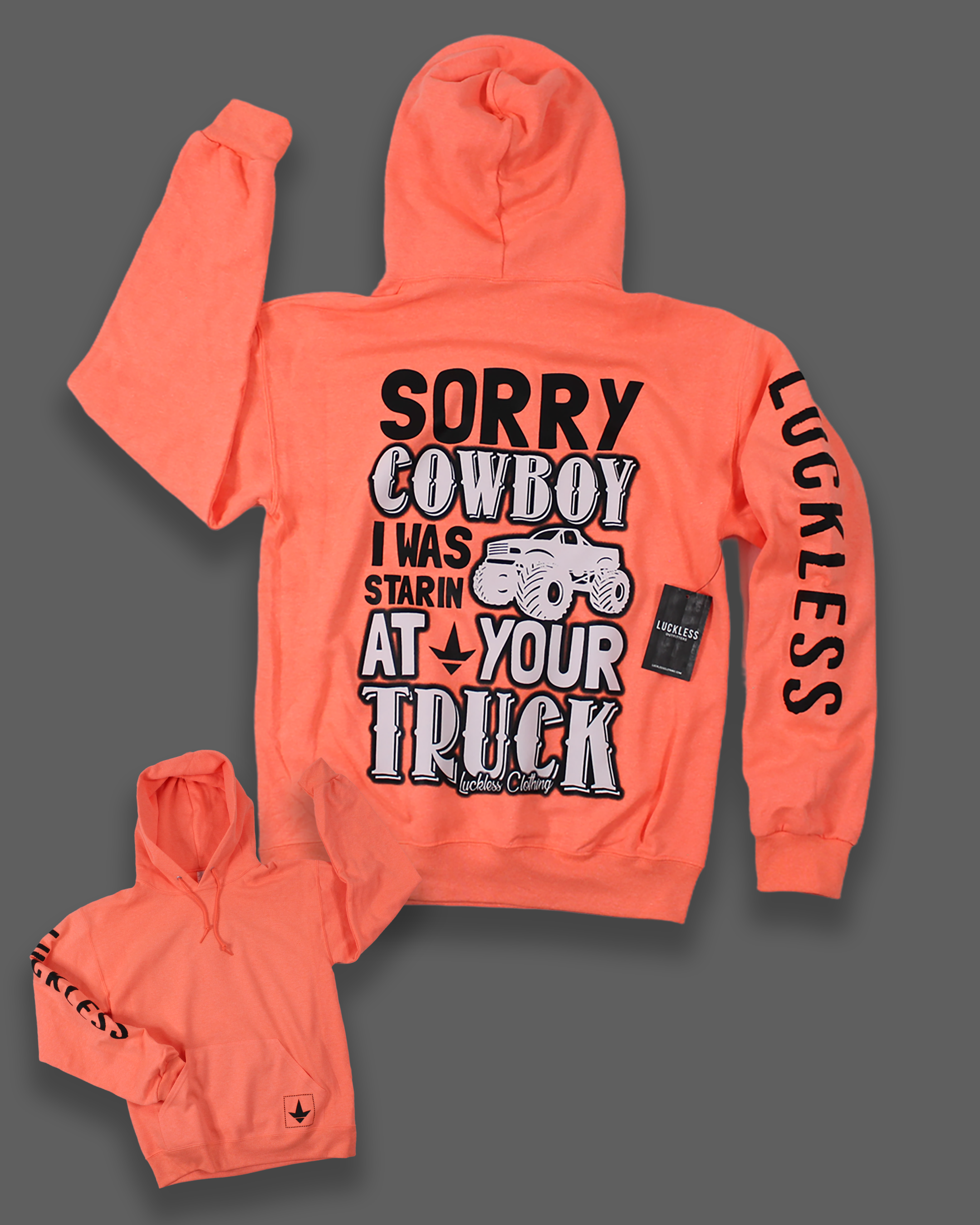 Luckless Outfitters Sorry Cowboy Hoodie — alternative angle