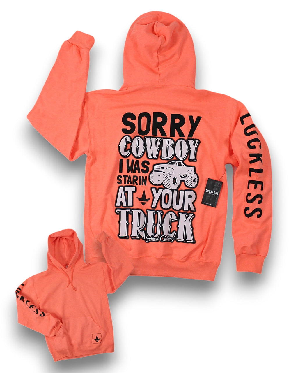 Luckless Outfitters Sorry Cowboy Hoodie — lifestyle context