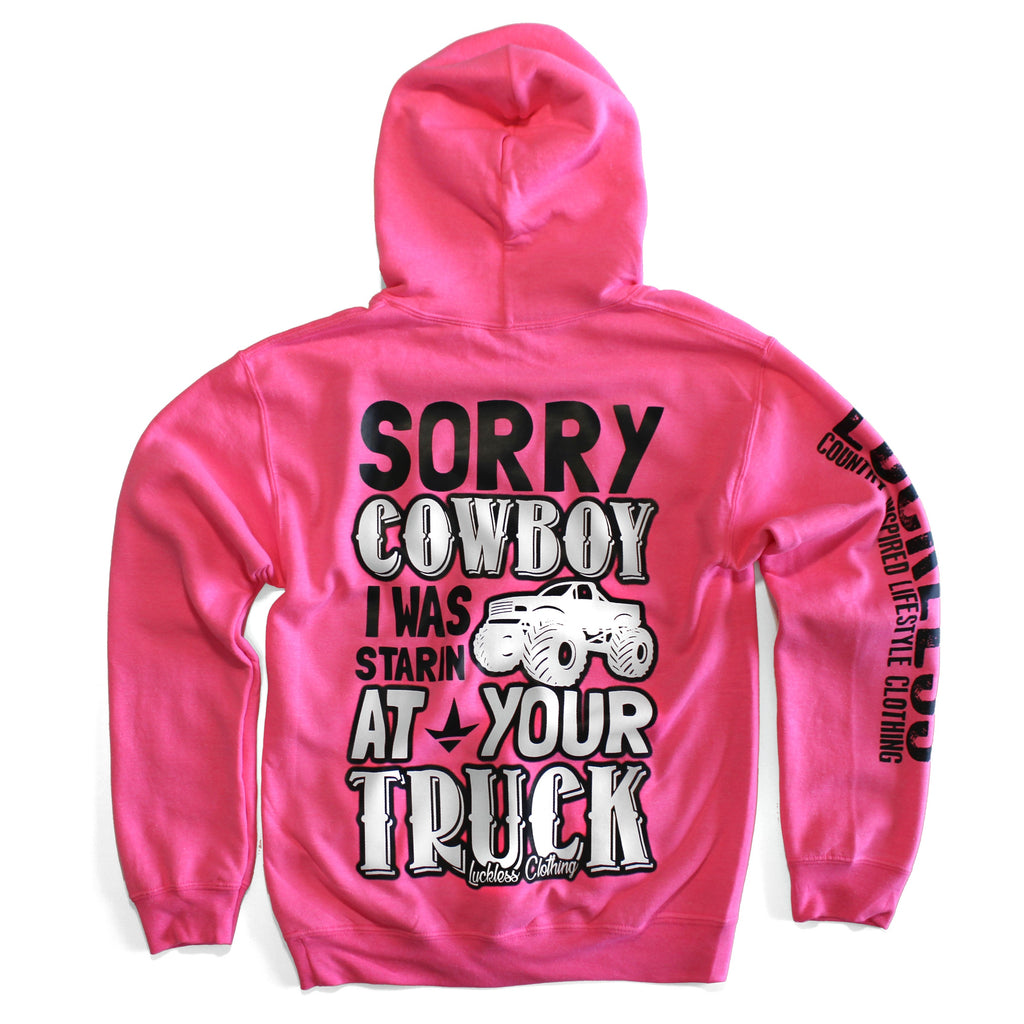 Luckless Outfitters Sorry Cowboy Hoodie — main product shot