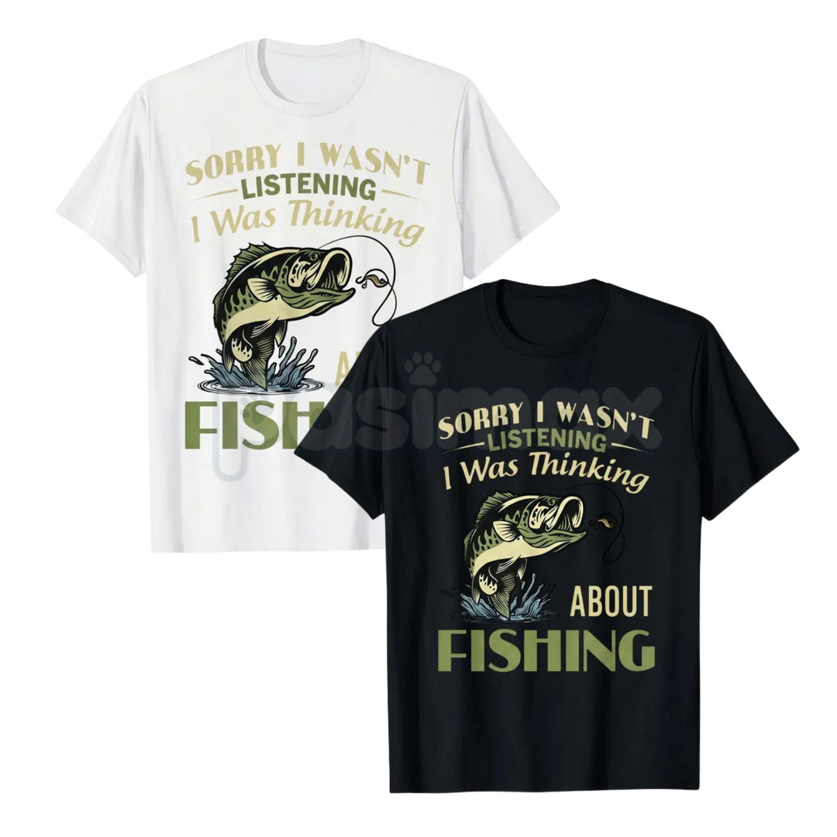 "Sorry I Wasn't Listening" Bass Fishing T-Shirt – Funny Largemouth Bass Graphic Tee, Premium 100% Cotton Angler Humor Top, Soft Lived-In Heavyweight Fisherman Shirt, Made in USA