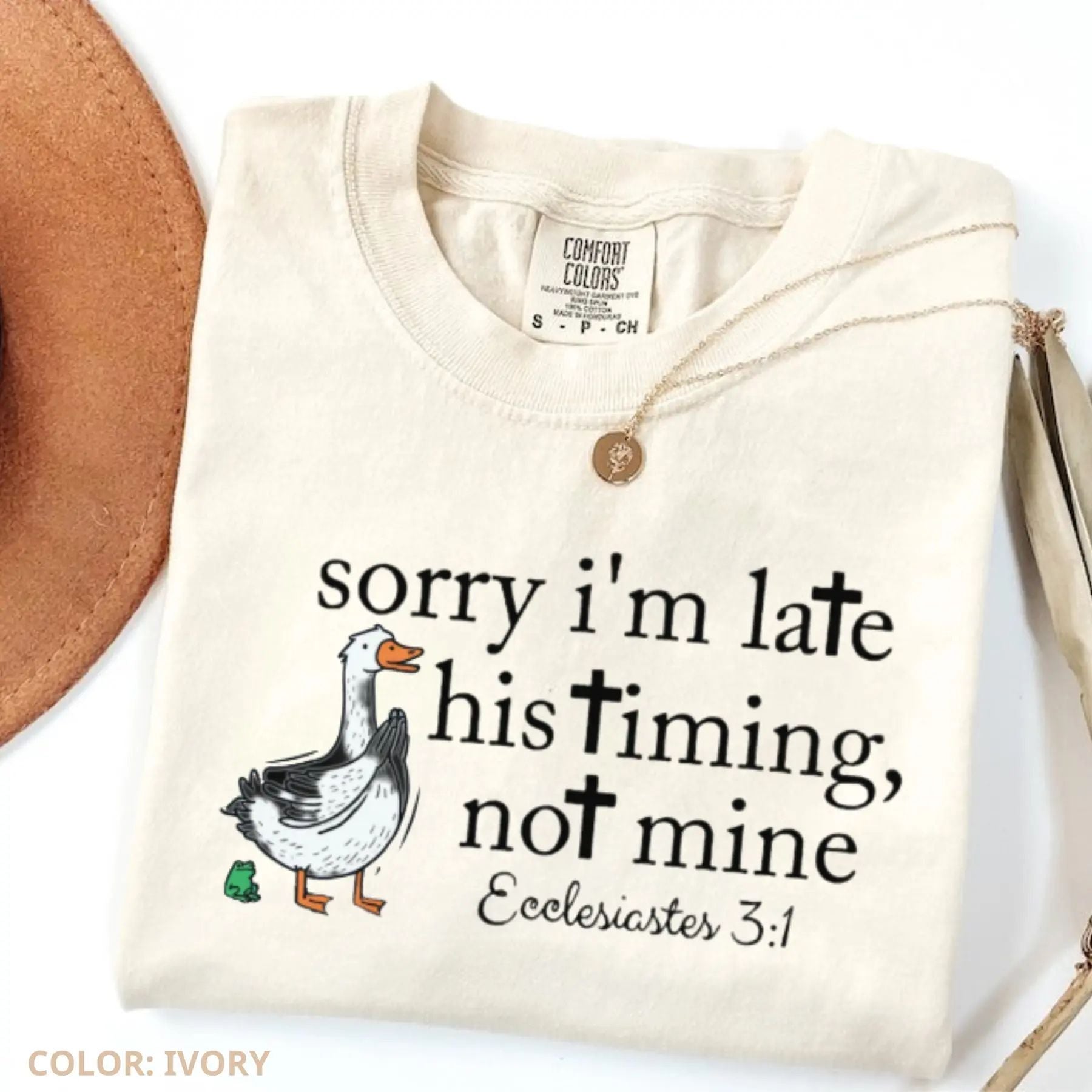 Pasimax 'Sorry I’m Late' Bible Verse Shirt — main product shot