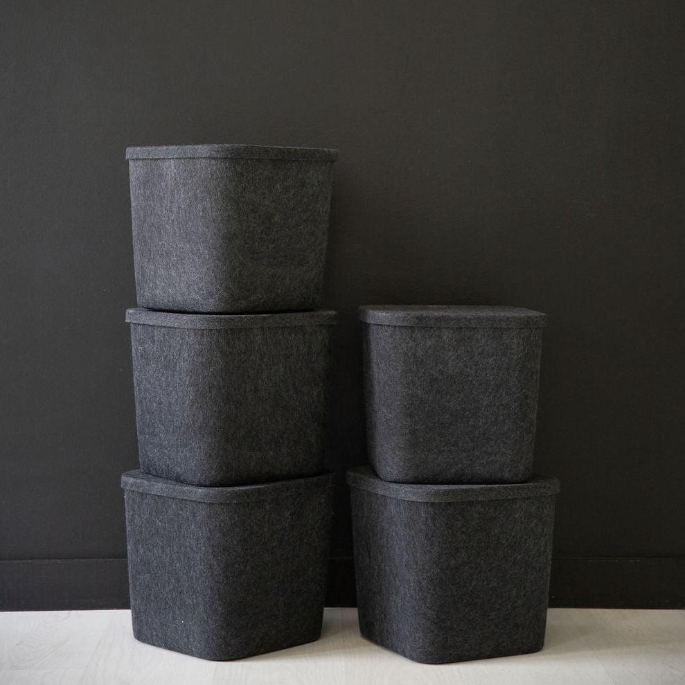 The Sculpted Bin - Original with Lid | Set of 3 – SortJoy, view 4
