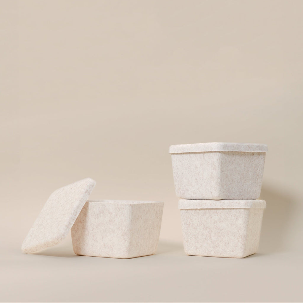 The Sculpted Bin - Petite with Lid | Set of 3 – SortJoy