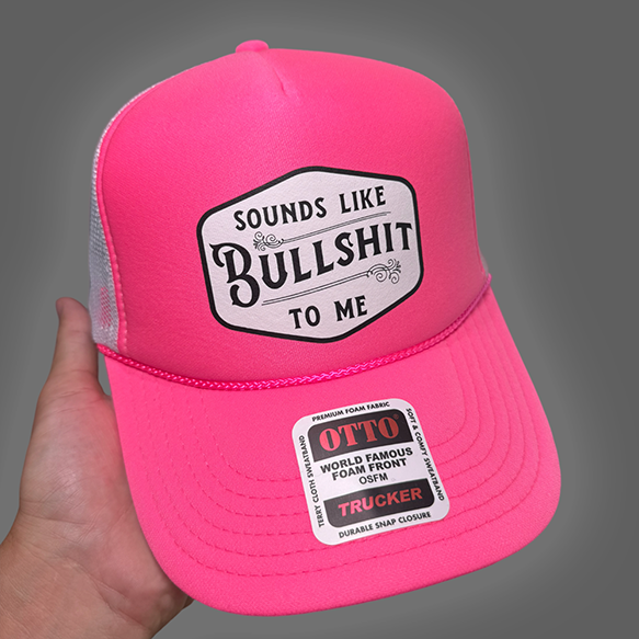 Luckless Outfitters Sounds Like Bullshit To Me Trucker Hat — side view