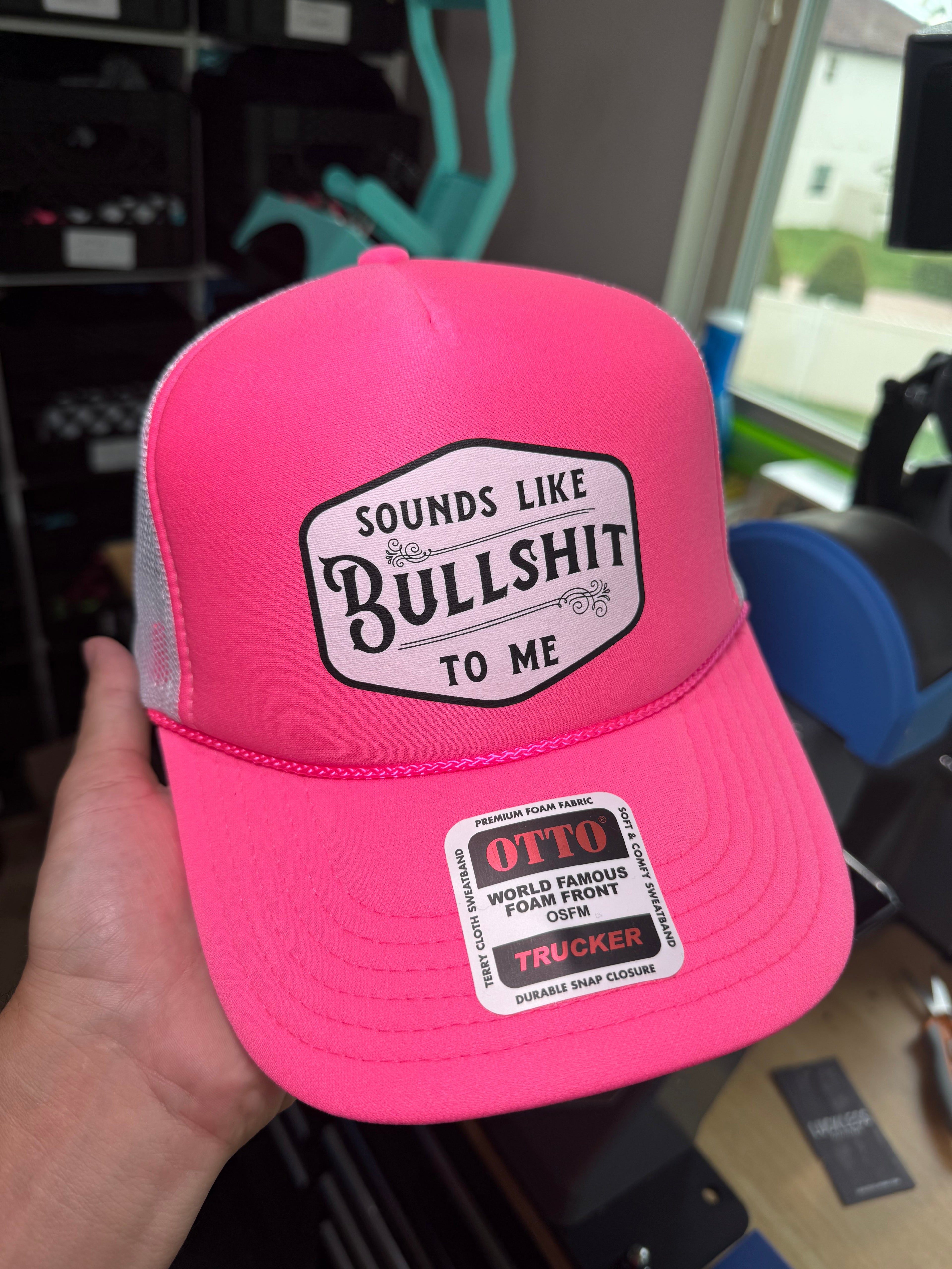 Luckless Outfitters Sounds Like Bullshit To Me Trucker Hat — alternative angle