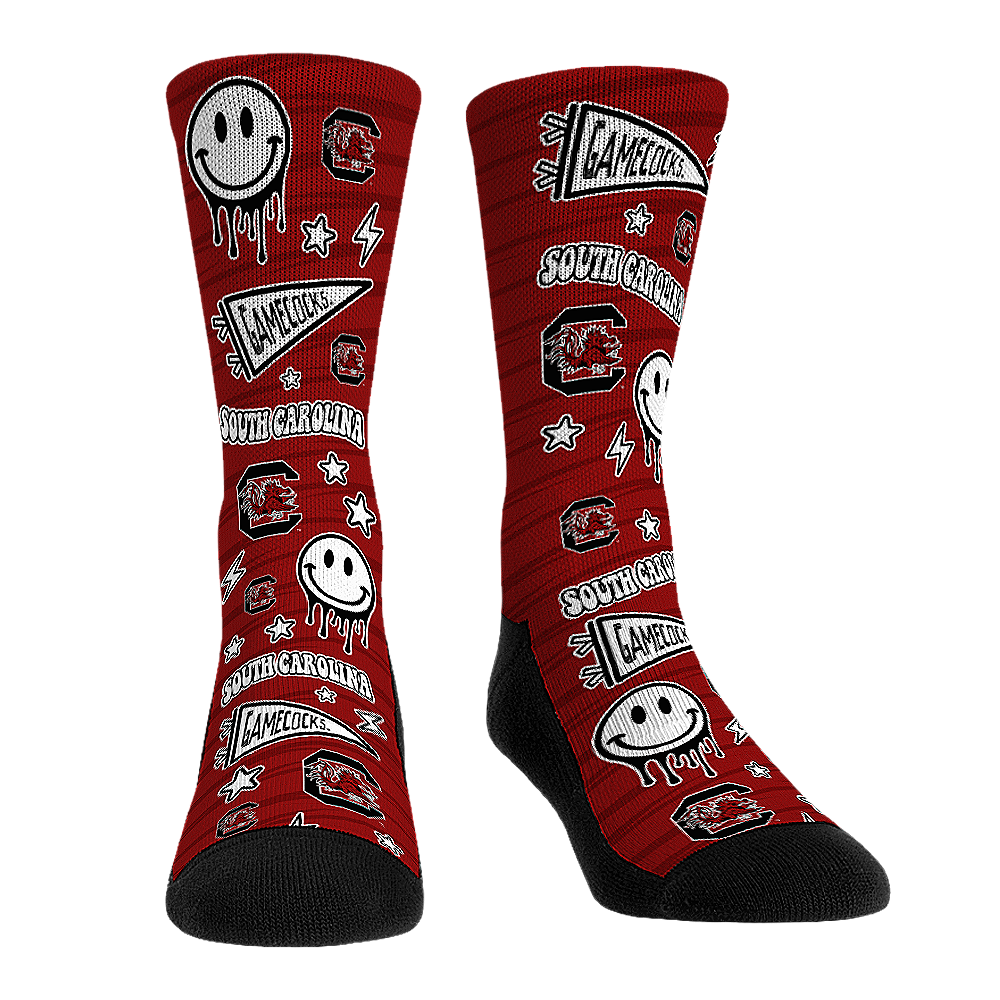 Rock 'Em Socks Rock 'Em Socks South Carolina Gamecocks - Smiley Stickers — main product shot