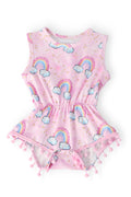 Mila & Rose ® Sparkling Rainbows Pom Pom Romper — main product shot