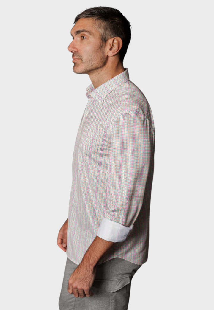 Buki Spectrum Check Long Sleeve Tech Shirt — back view