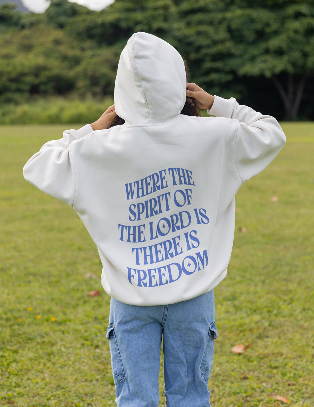 Elevated Faith Spirit of the Lord Unisex Hoodie — detail close-up