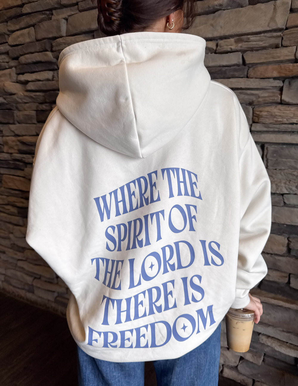 Elevated Faith Spirit of the Lord Unisex Hoodie — in-use photo