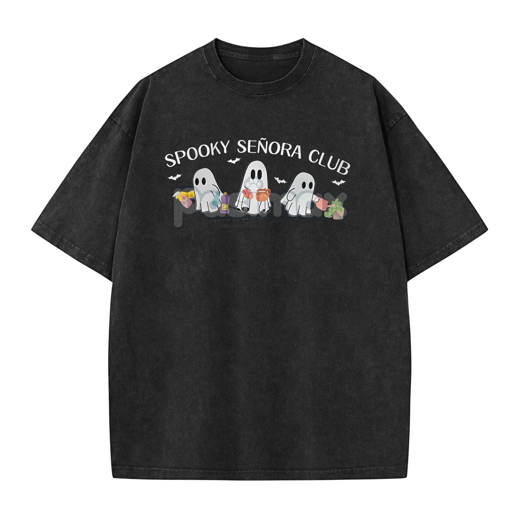 Pasimax "Spooky Señora Club" Vintage Acid Wash T-Shirt — main product shot