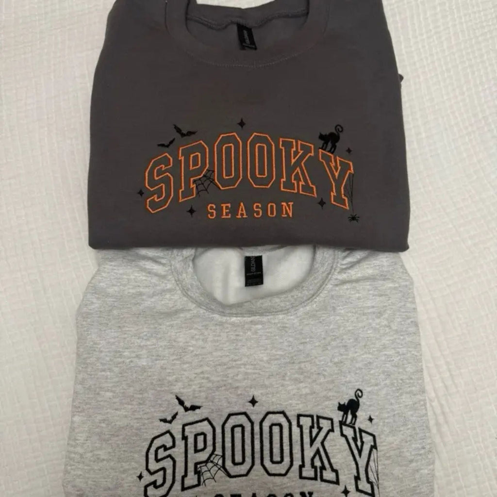 Pasimax Spooky Season Halloween Cat Bats Spiderweb Embroidered Spooky Season — main product shot
