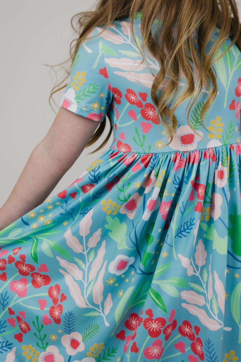 Mila & Rose ® SALE Spring Breeze S/S Pocket Twirl Dress — back view